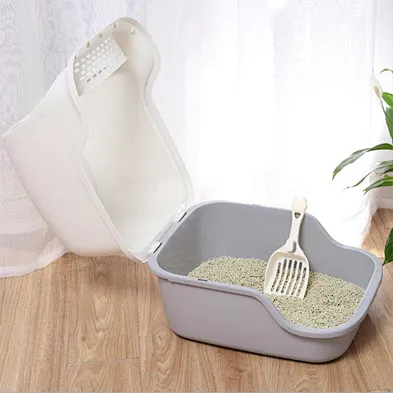 Enclosed Cat Litter Box New 2021 Best Clean Plastic Big Cat Closed Litter Boxes
