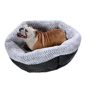 Hot sale Cat kennel plush dog round soft deep sleep warm pad pet bed