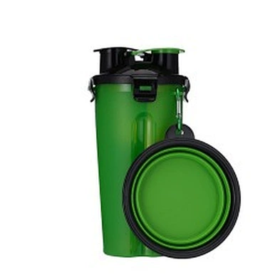 Wholesale Travel Pet Water And Food Bottle 2 In 1 Plastic Portable Dog Water Bottle With Bowl