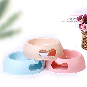 Wholesale Round Shape Pet Plastic Bowl Eco-friendly  Dog And Cat Food Water Plastic Bowl
