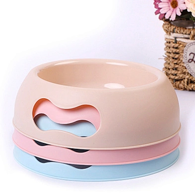 Wholesale Round Shape Pet Plastic Bowl Eco-friendly  Dog And Cat Food Water Plastic Bowl