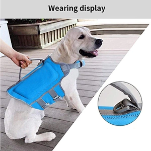 Lightweight Adjustable Breathable Professional Neoprene Large Dog Life Jacket For Swimming
