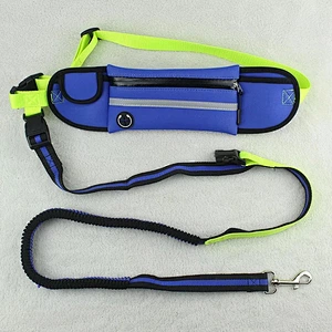Multi function Durable Waterproof Elastic Reflective Bungee Hands Free Dog Leash For Running