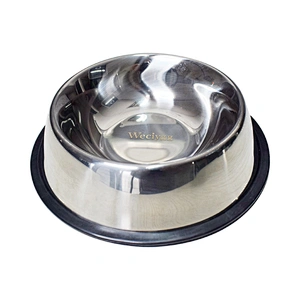 Weciygg Anti-tipping Food Bowl Large Non-slip Dog Bowl Cat Bowl Stainless Steel