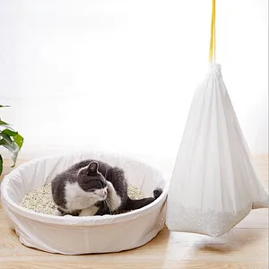 Thickened Cat Litter Waste Bag Wholesale Cheap Drawstring Cat Litter Tray Liners