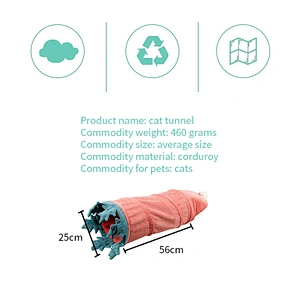 Wholesale  cat tunnel bed Collapsible cat bed toy Plush Bed for cat