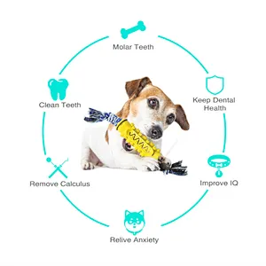 Eco-friendly pet chew rope toy dog toothbrush puppy chew toy set