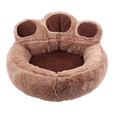 Amazon Luxury Pet Bed Paw Shape Dog Bed Round Fashionable Dog Cat Pet Bed