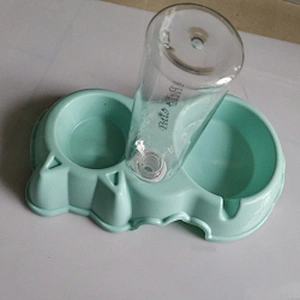 Petlar Cheap Plastic Double Pet Dog Bowl With Bottle