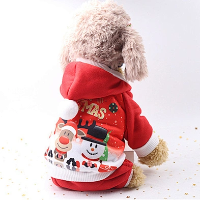 Cheap Pet Apparel Warm Winter Christmas Dog Clothes With Hat