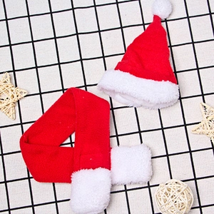 Hot Sale Pet Christmas Accessories Scarf Christmas Dog Bandana With Hat Cloak