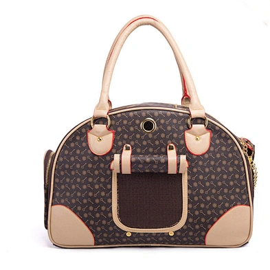 Hot sale PU pressure lattice pet out bag, breathable portable pet bag pet carrier
