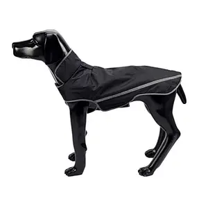 Wholesale OEM Dog Raincoat Blue Waterproof Professional Outdoor Large Dog Rain Coat With Reflective Stripe