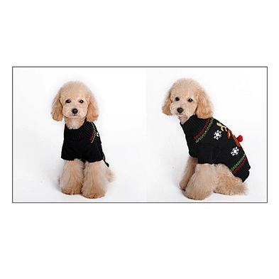 New Year Pet Dog Sweater Vest Clothes Wholesale Winter Warm Soft Christmas Dog Clothes