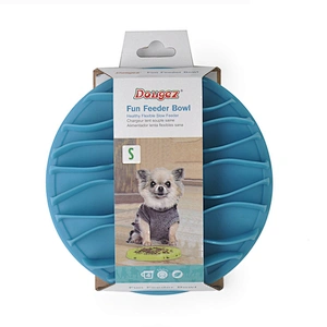 Wholesale Pet Dog Slow Feeder Bowl Plastic TPR Wave Durable Dog Pet Bowl