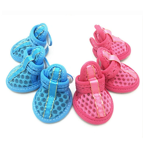 Wholesale pet dog boots breathable soft mesh pink large dog shoes for summer