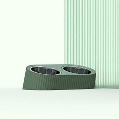 Stainless steel dog bowl wholesale sublimation elevated double pet cat dog food bowl