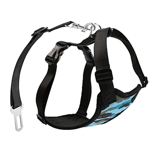 Wholesale pet car seat harness vest dog car harness with safety seat belt