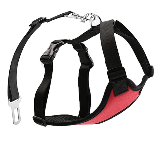 Wholesale pet car seat harness vest dog car harness with safety seat belt