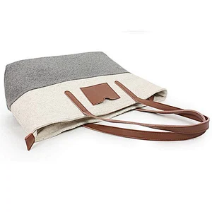 2014 New arrival industrial wool felt non woven shopping tote bag