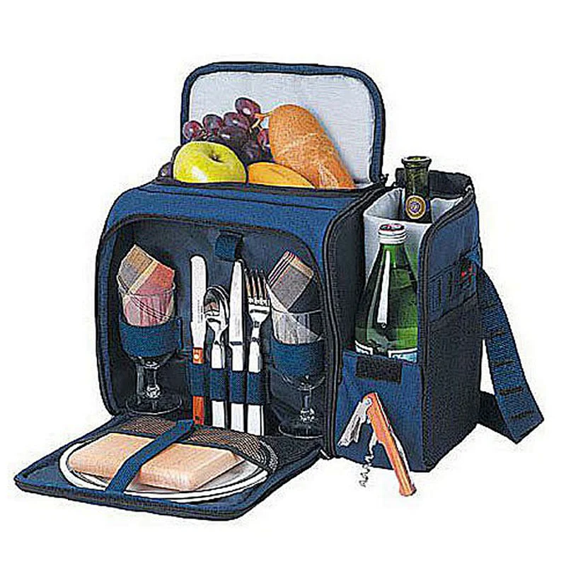 Big capacity shoulder cooler Picnic set with wine pocket,picnic blanket and bag,concept picnic bag,picnic bags pack