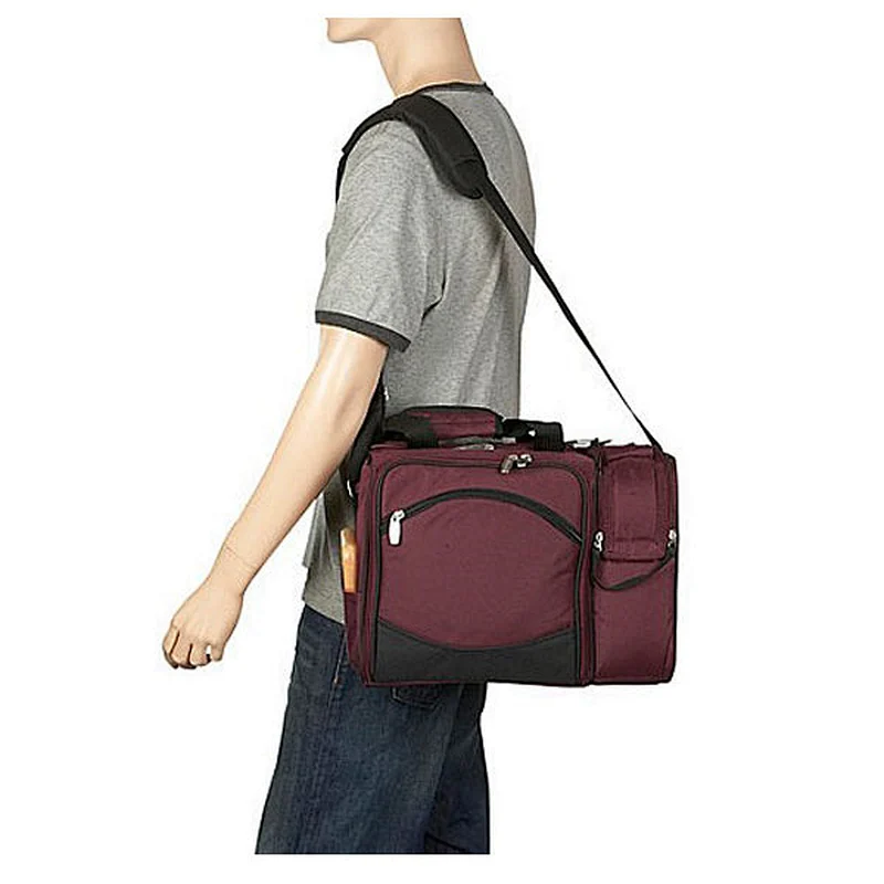 Big capacity shoulder cooler Picnic set with wine pocket,picnic blanket and bag,concept picnic bag,picnic bags pack
