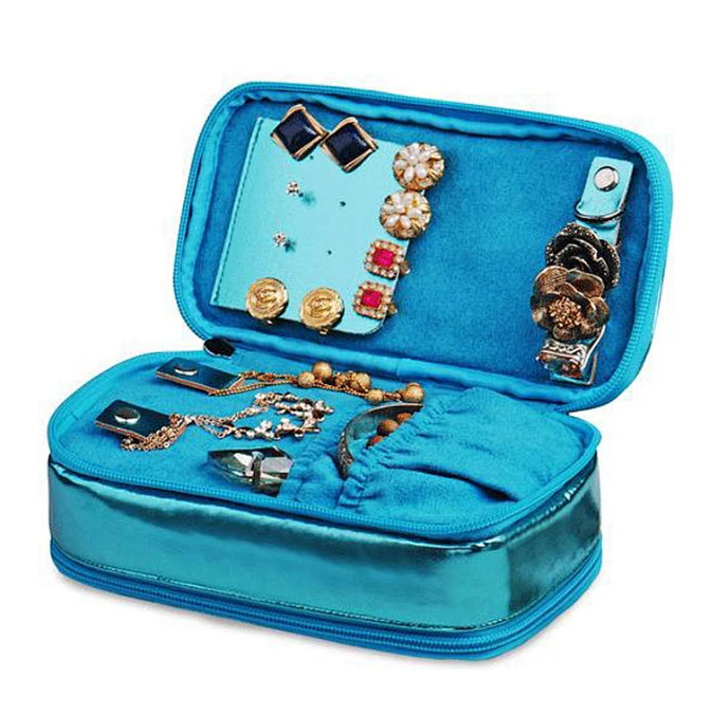 2014 simple style practical two compartment cosmetic bag, PU leather two zipper cosmetic packaging bag