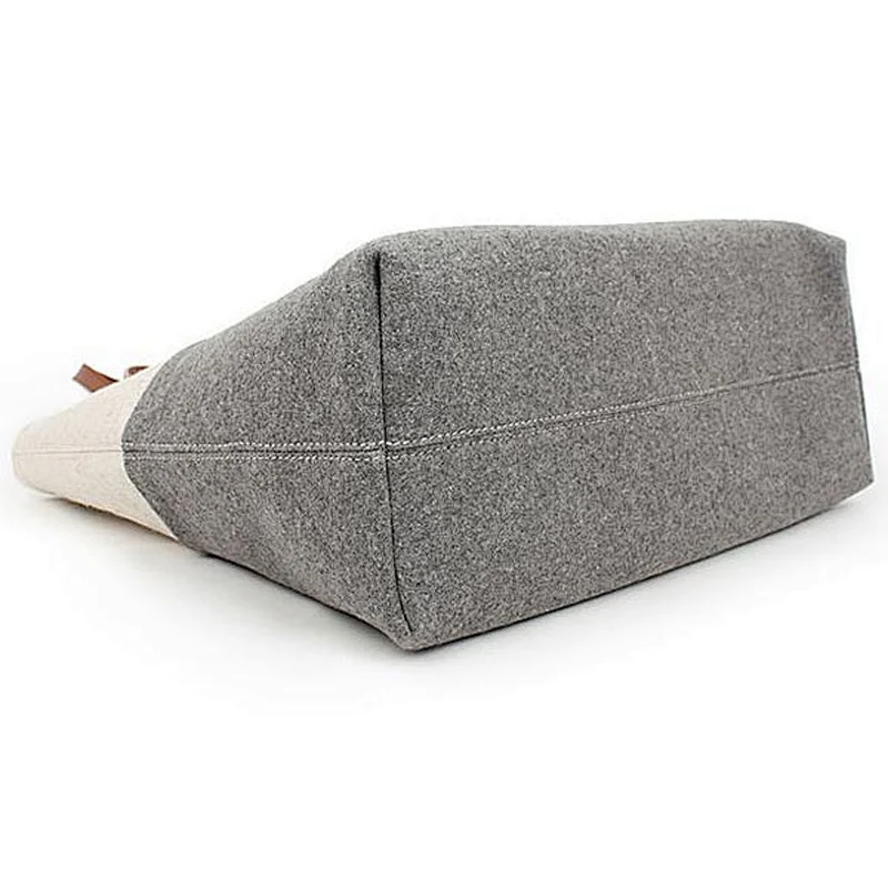 2014 New arrival industrial wool felt non woven shopping tote bag