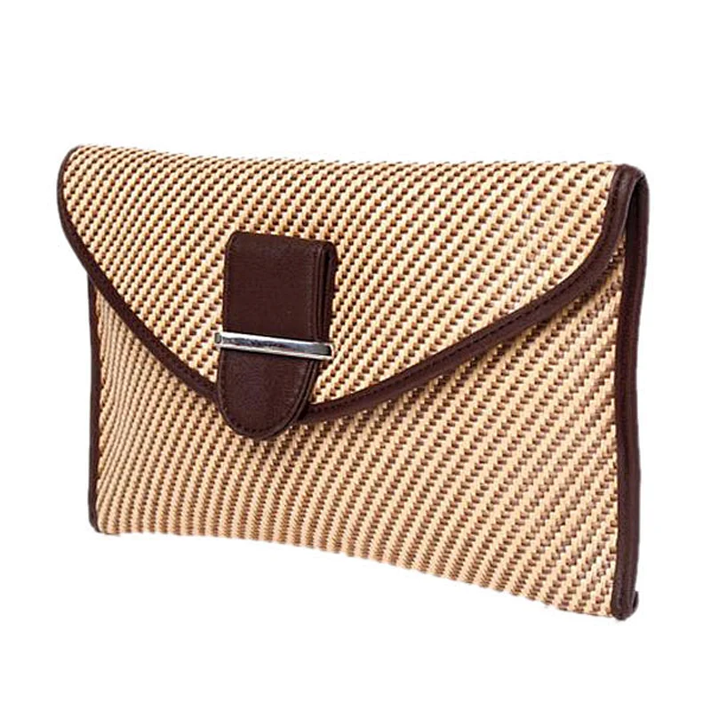 2014 special material clutch bag women straw clutch, fashion ladies envelope clutch bag