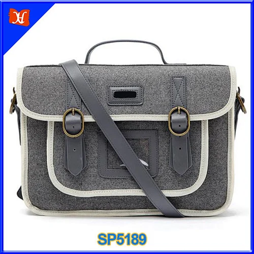 2014 New designs felt a4 document bag, best messenger bag for college