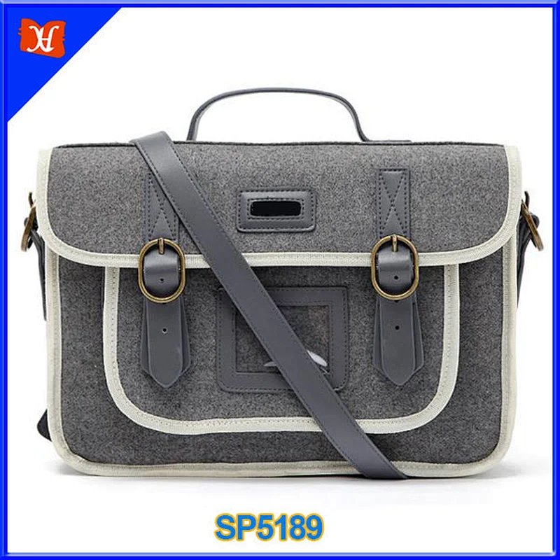 2014 New designs felt a4 document bag, best messenger bag for college