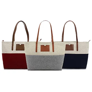 2014 New arrival industrial wool felt non woven shopping tote bag