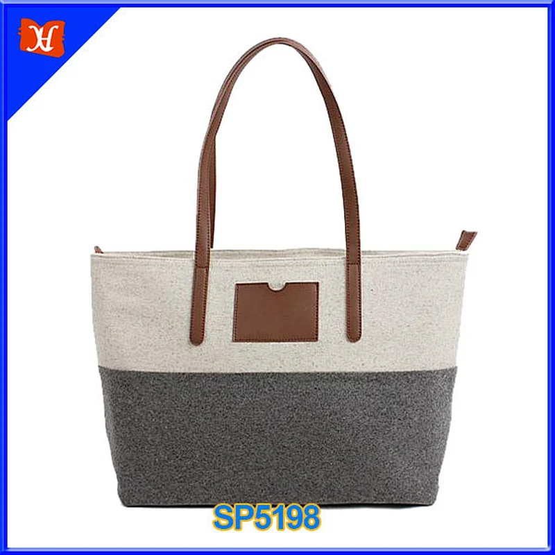 2014 New arrival industrial wool felt non woven shopping tote bag