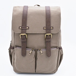 OEM large capacity canvas gym backpack laptop travel outdoor hiking backpack