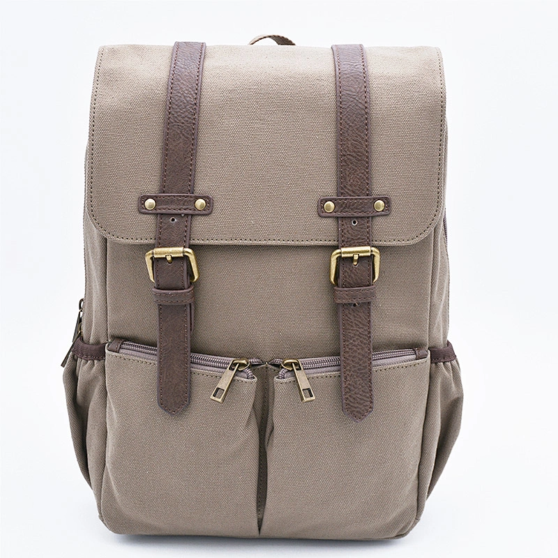OEM large capacity canvas gym backpack laptop travel outdoor hiking backpack