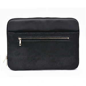OEM luxury leather clutch bag animal fur pattern ladies handbag