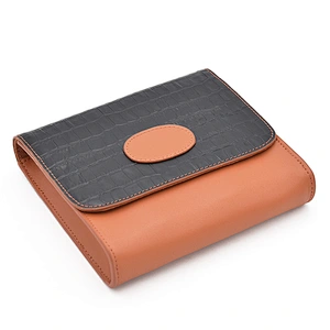 OEM leather high quality 3 pockets watch case with removable inner leather sheet