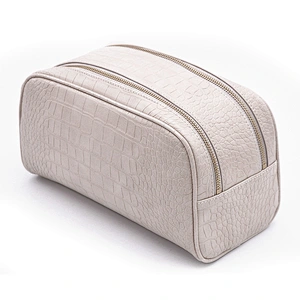 Customized high quality double zipper wash bag portable toilet bag travel carry on cosmetic bag