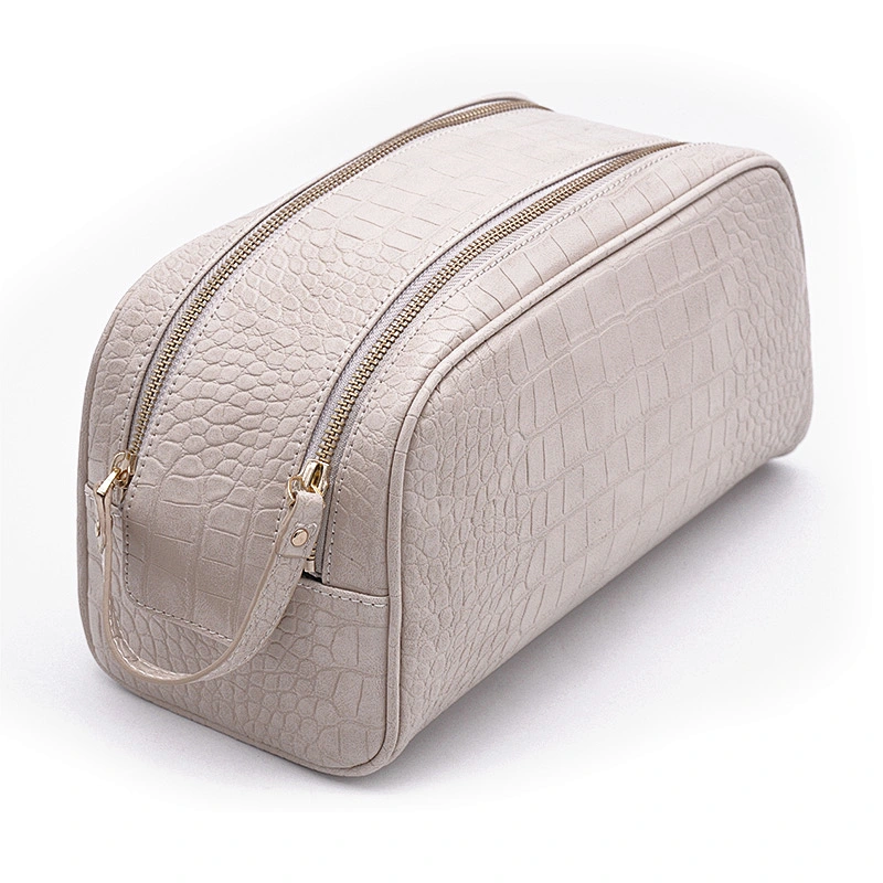 Customized high quality double zipper wash bag portable toilet bag travel carry on cosmetic bag