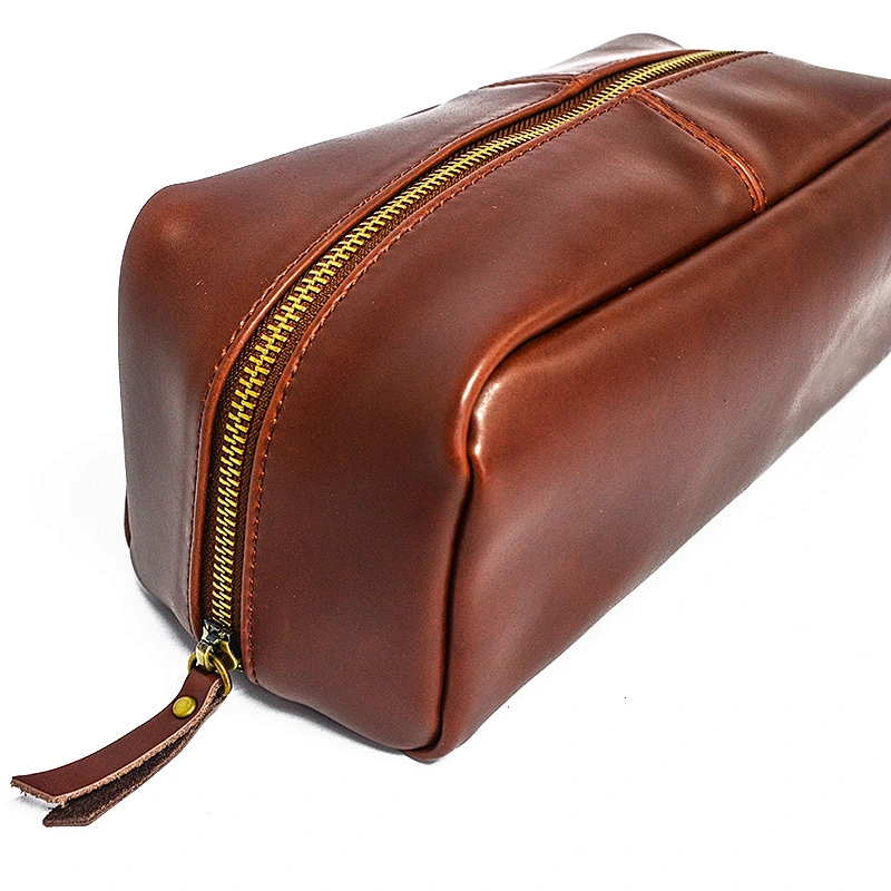 Wholesale OEM Customized Vegan Leather Makeup Brush Packaging Classic Pencil Bag Burgundy Cosmetic Organizer case