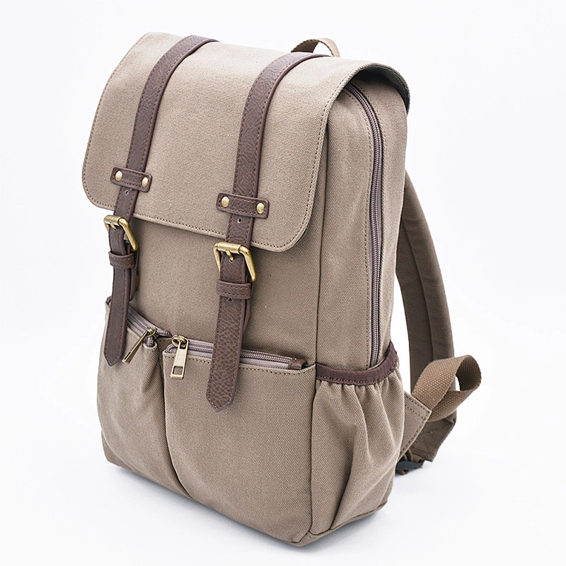 OEM large capacity canvas gym backpack laptop travel outdoor hiking backpack