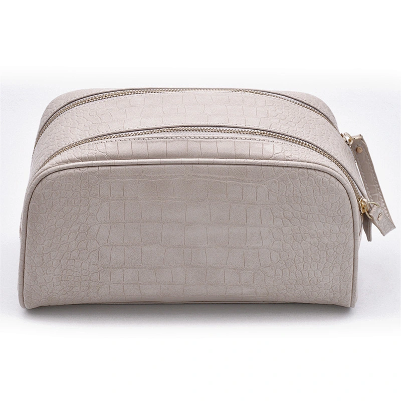 Customized high quality double zipper wash bag portable toilet bag travel carry on cosmetic bag