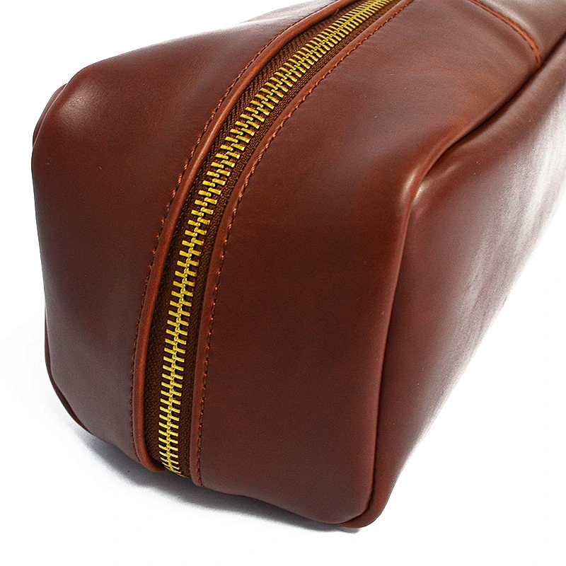 Wholesale OEM Customized Vegan Leather Makeup Brush Packaging Classic Pencil Bag Burgundy Cosmetic Organizer case