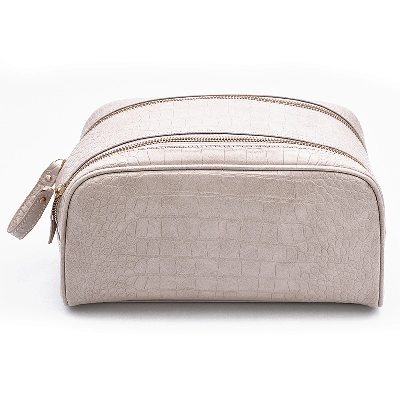 Customized high quality double zipper wash bag portable toilet bag travel carry on cosmetic bag