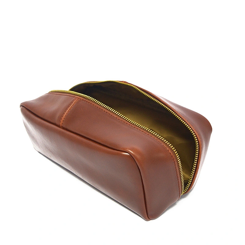 Wholesale OEM Customized Vegan Leather Makeup Brush Packaging Classic Pencil Bag Burgundy Cosmetic Organizer case
