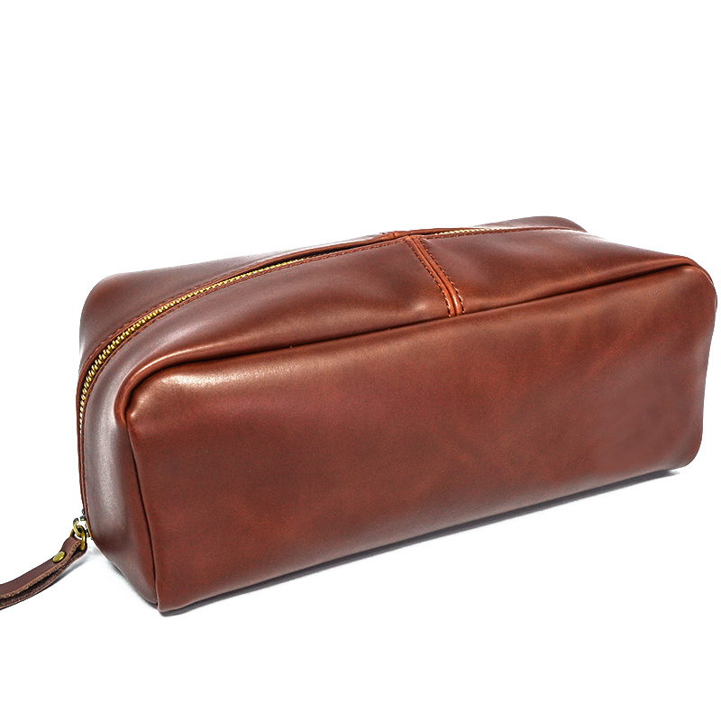Wholesale OEM Customized Vegan Leather Makeup Brush Packaging Classic Pencil Bag Burgundy Cosmetic Organizer case