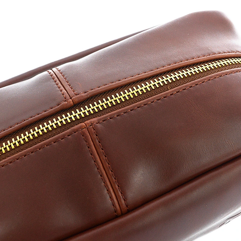 Wholesale OEM Customized Vegan Leather Makeup Brush Packaging Classic Pencil Bag Burgundy Cosmetic Organizer case
