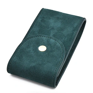 New fashion OEM Customized suede Vegan Leather high quality watch pouch carry on watch display box