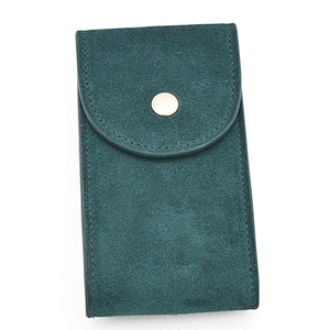 New fashion OEM Customized suede Vegan Leather high quality watch pouch carry on watch display box