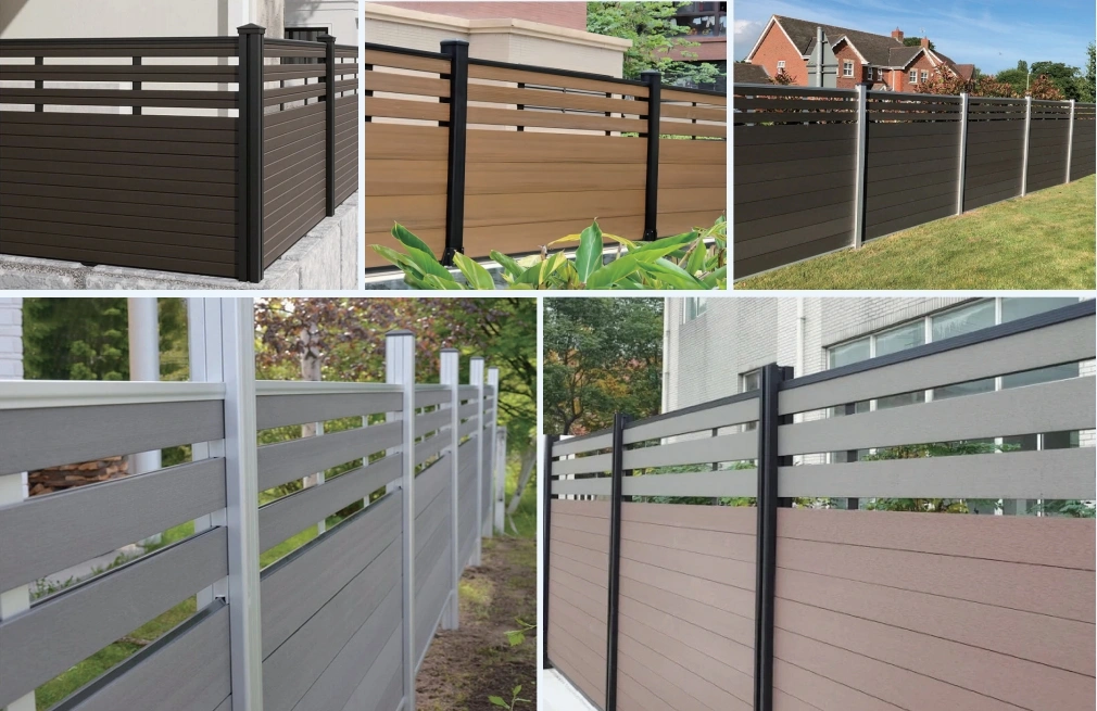 semi-privacy wpc fence panel for outdoor